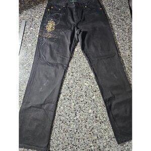 Ralph Lauren Womens Embellished Black Jeans Size 8 Stretch (HL221)